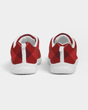 Uniquely You Womens Sneakers - Red Plaid Canvas Sports Shoes / Running