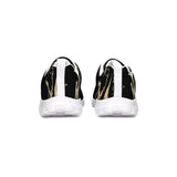 Uniquely You Womens Sneakers - Black and Gold Swirl Style Canvas