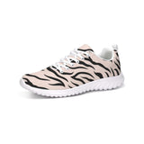 Uniquely You Womens Sneakers - Pink and Black Zebra Stripe Canvas